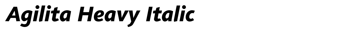 Agilita Heavy Italic